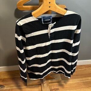 🐞KOLBY Med men’s/youth striped distressed, neckline GUC sweatshirt